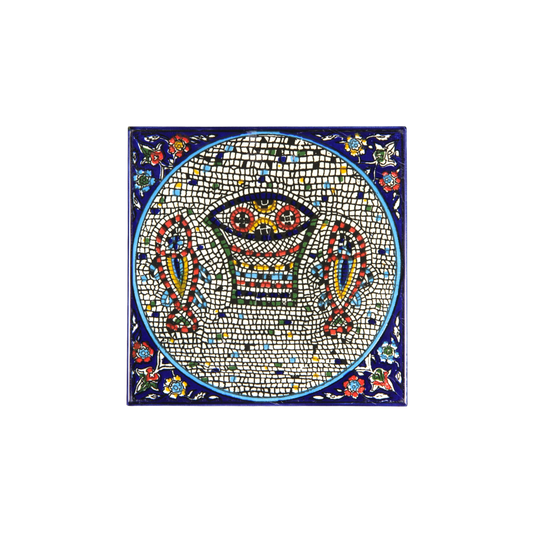 Armenian ceramic hanging Tile - Tabgha mosaic / large