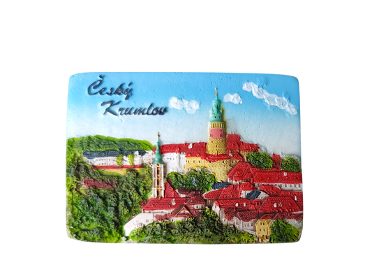 Ceramic Magnet - Český Krumlov - Town