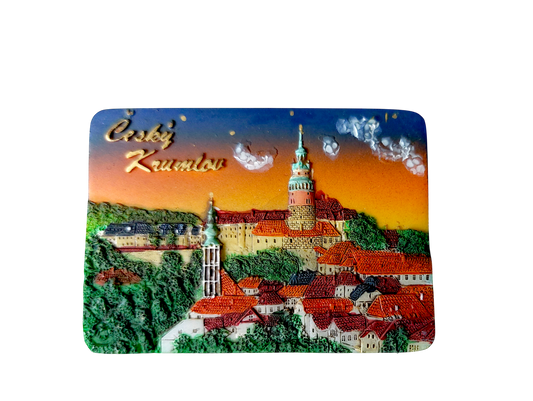 Ceramic Magnet - Český Krumlov - Town