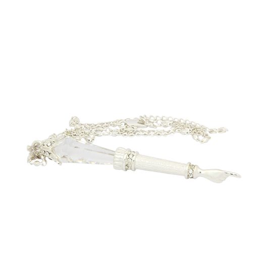 Crystal Torah Pointer Small - Silver plated - Crystal