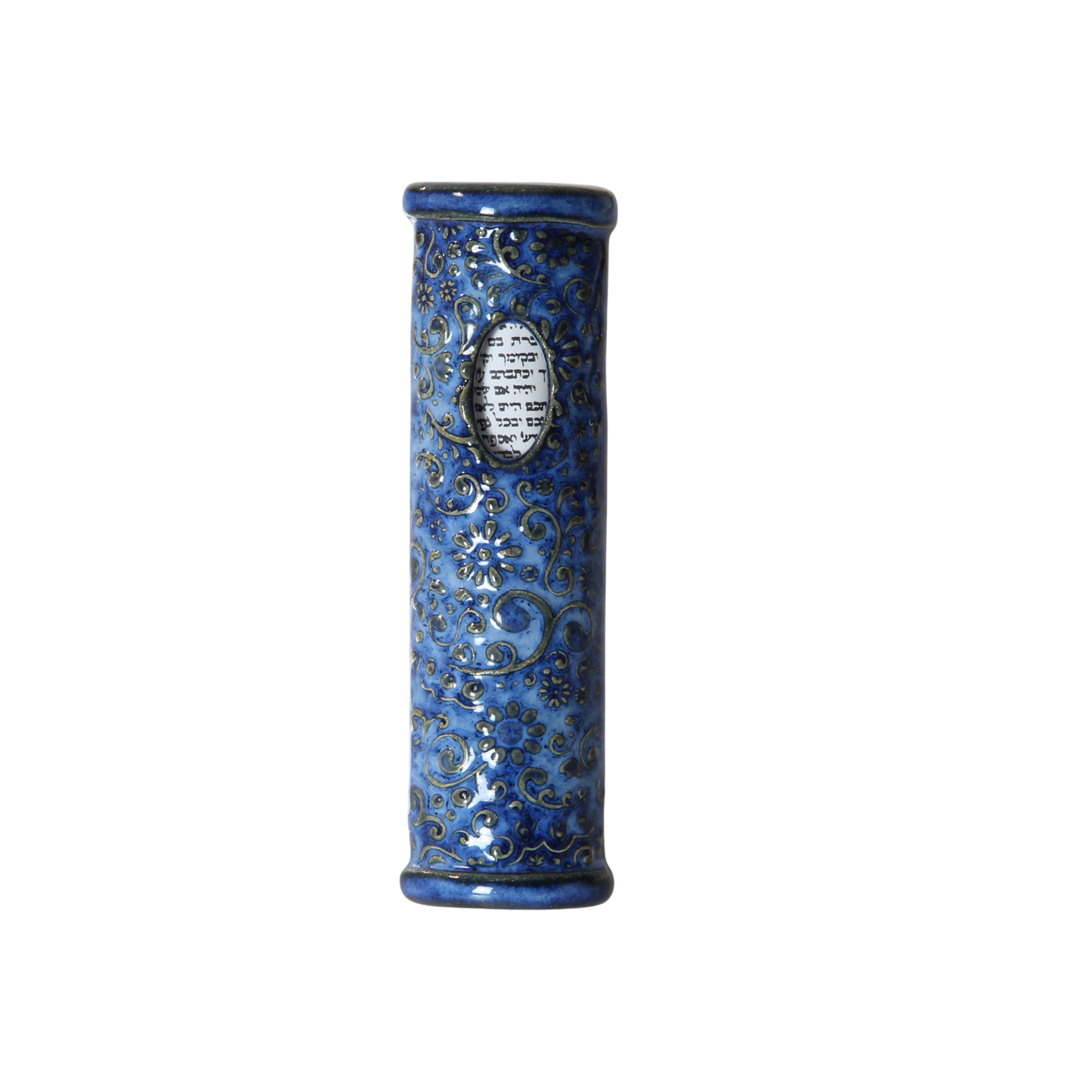 Keramická Mezuza - květinový motiv - jedinečný kus