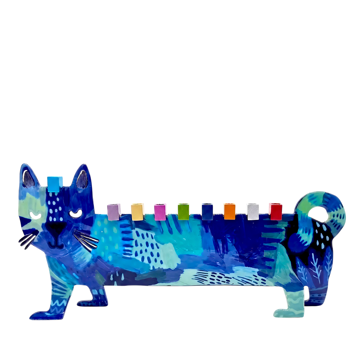 Chanukový svícen Emanuel - Kočka