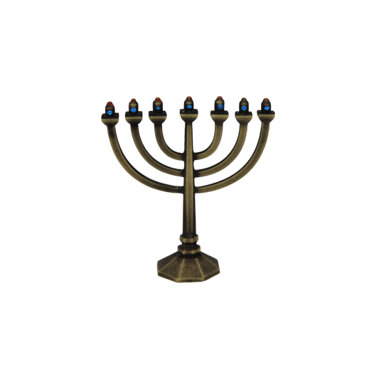 Empex Bohemia Mini-Menorah Old brass