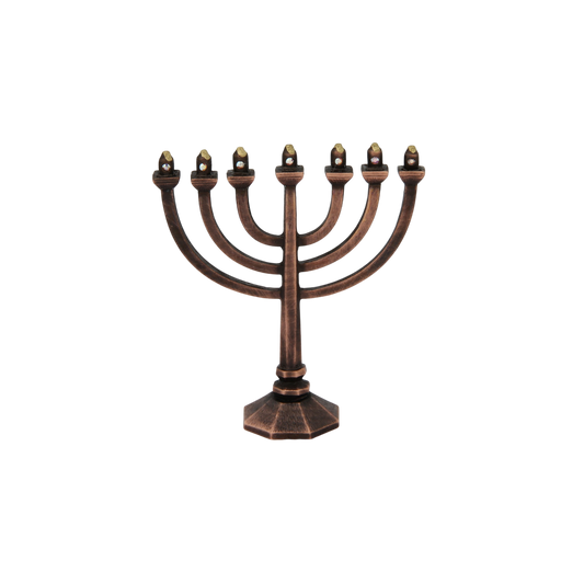 Empex Bohemia Mini-Menorah Old copper