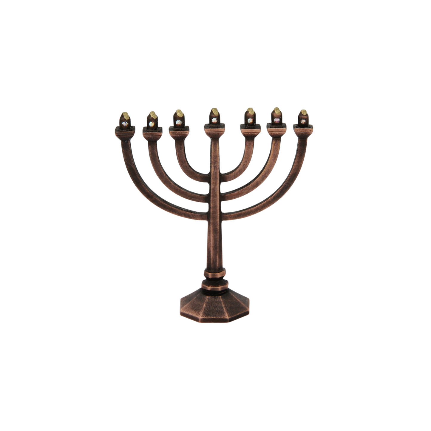 Empex Bohemia Mini-Menorah Old copper