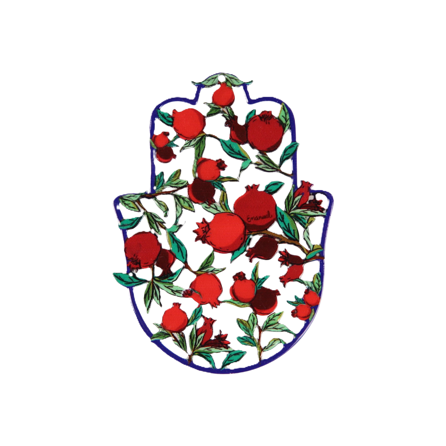 Small Hamsa wall hanging Emanuel - Pomegranates