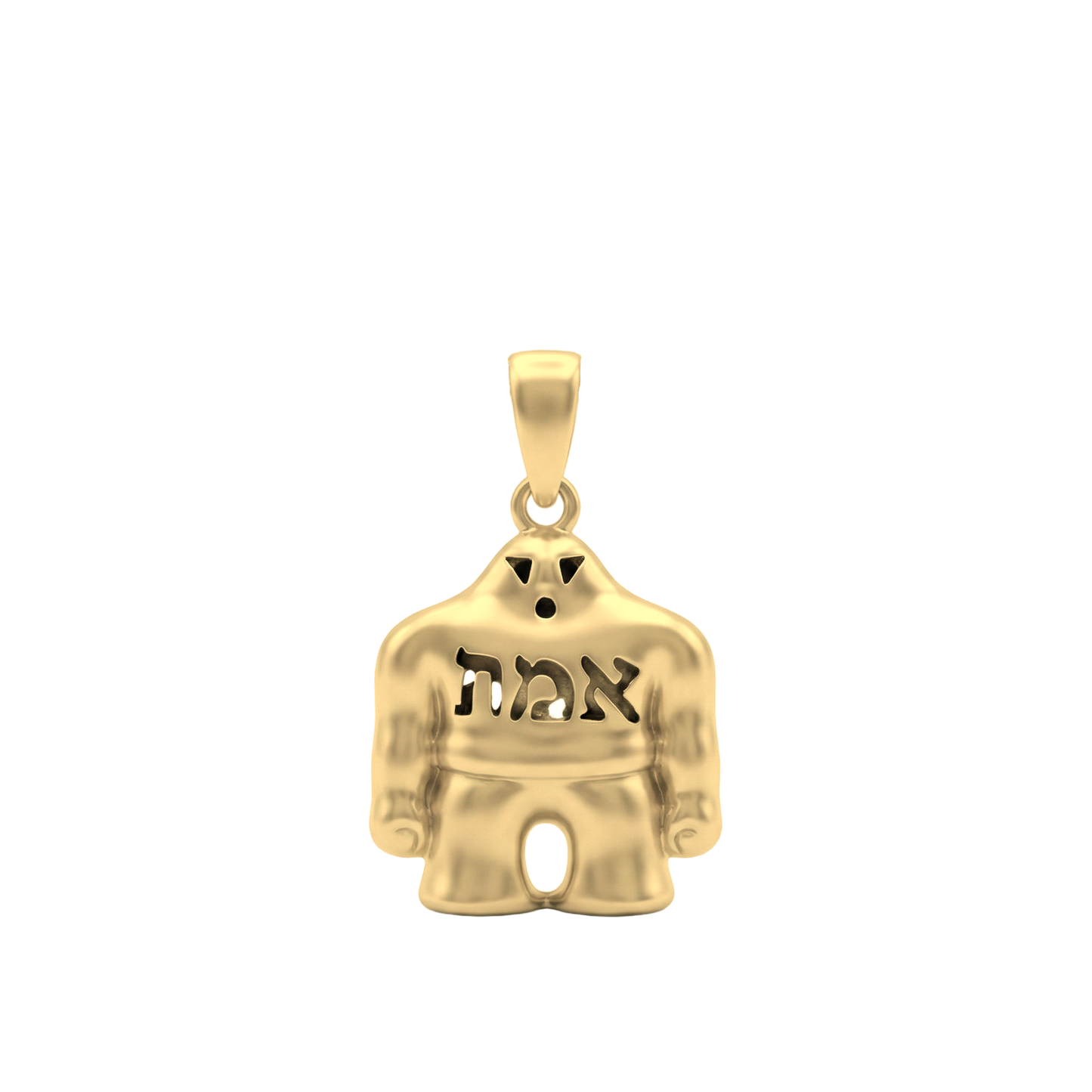 Gold-Plated Pendant Golem - Lattice Back