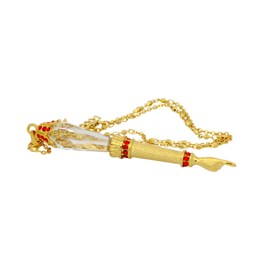 Crystal Torah Pointer Small - Gold plated - Hyacinth