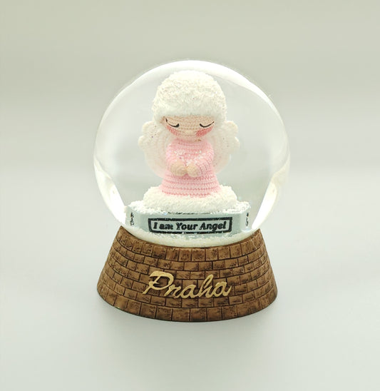 Snow Globe - Angel from Prague - Pink