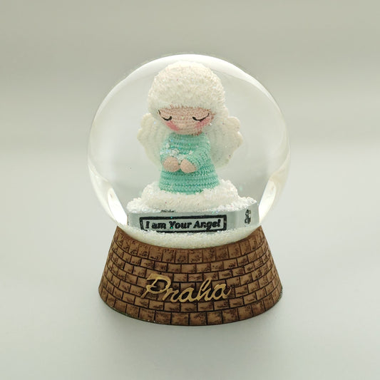 Snow Globe - Angel from Prague - Green