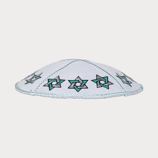 Kippah with Star of David - leather