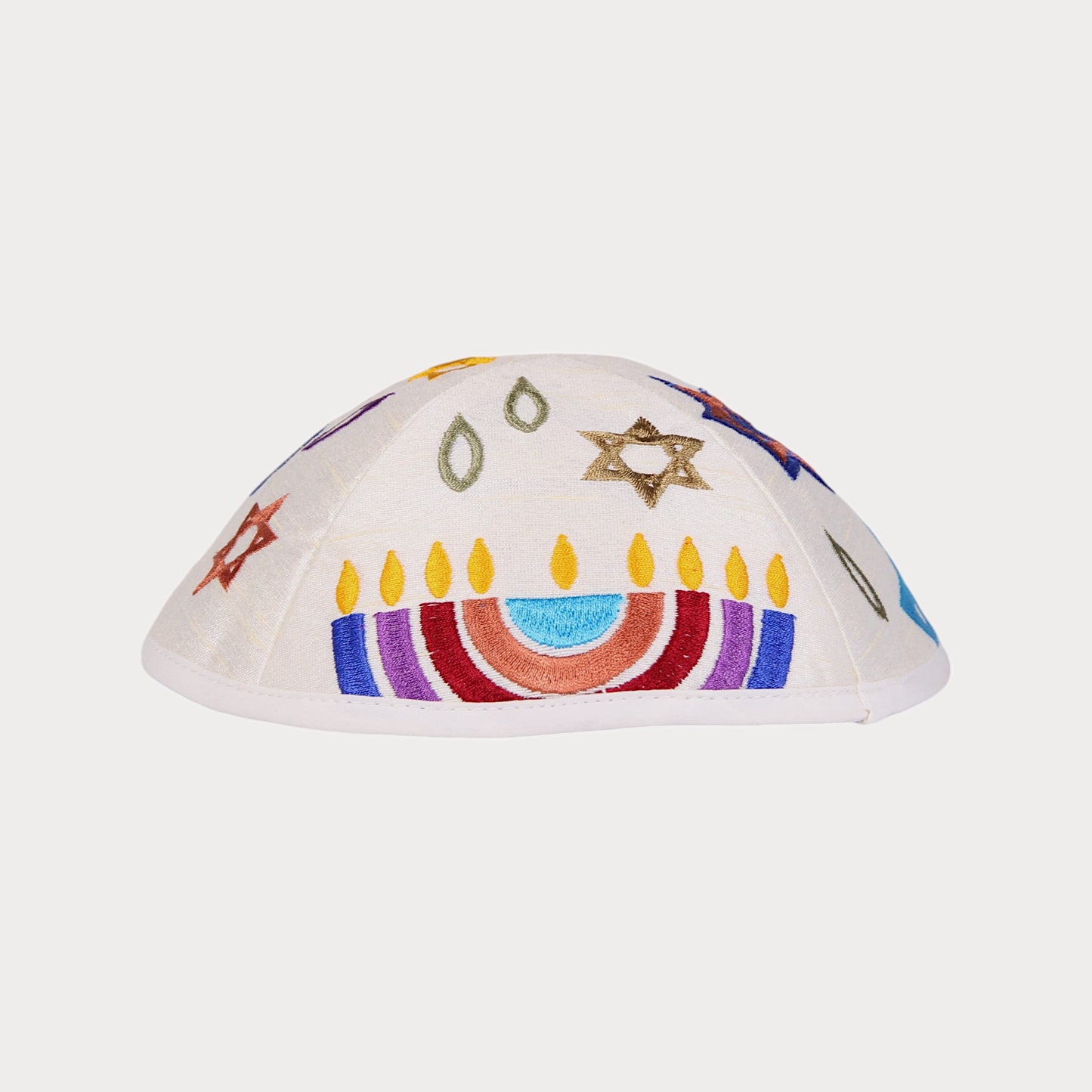 Kippah Emanuel - Embroidered - Menorah