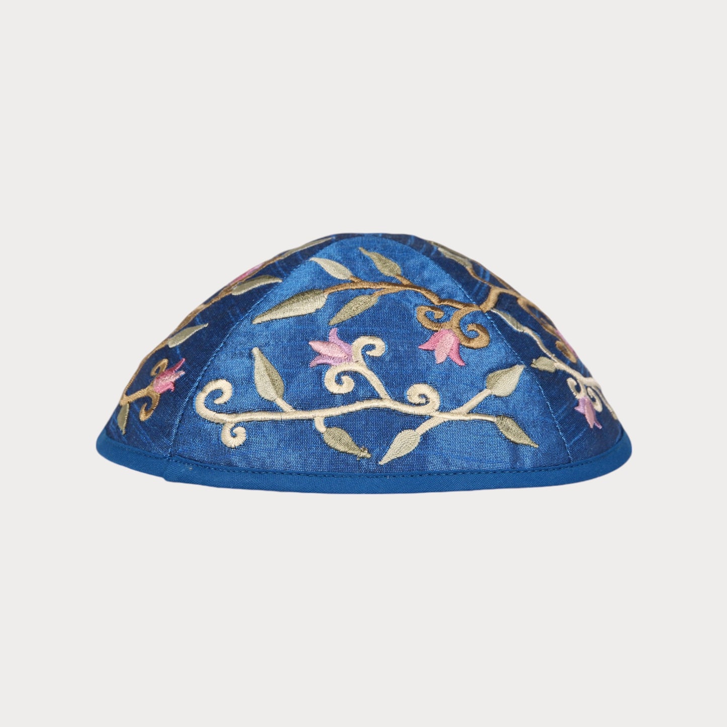 Kippah Emanuel - Embroidered - Flowers and leaves