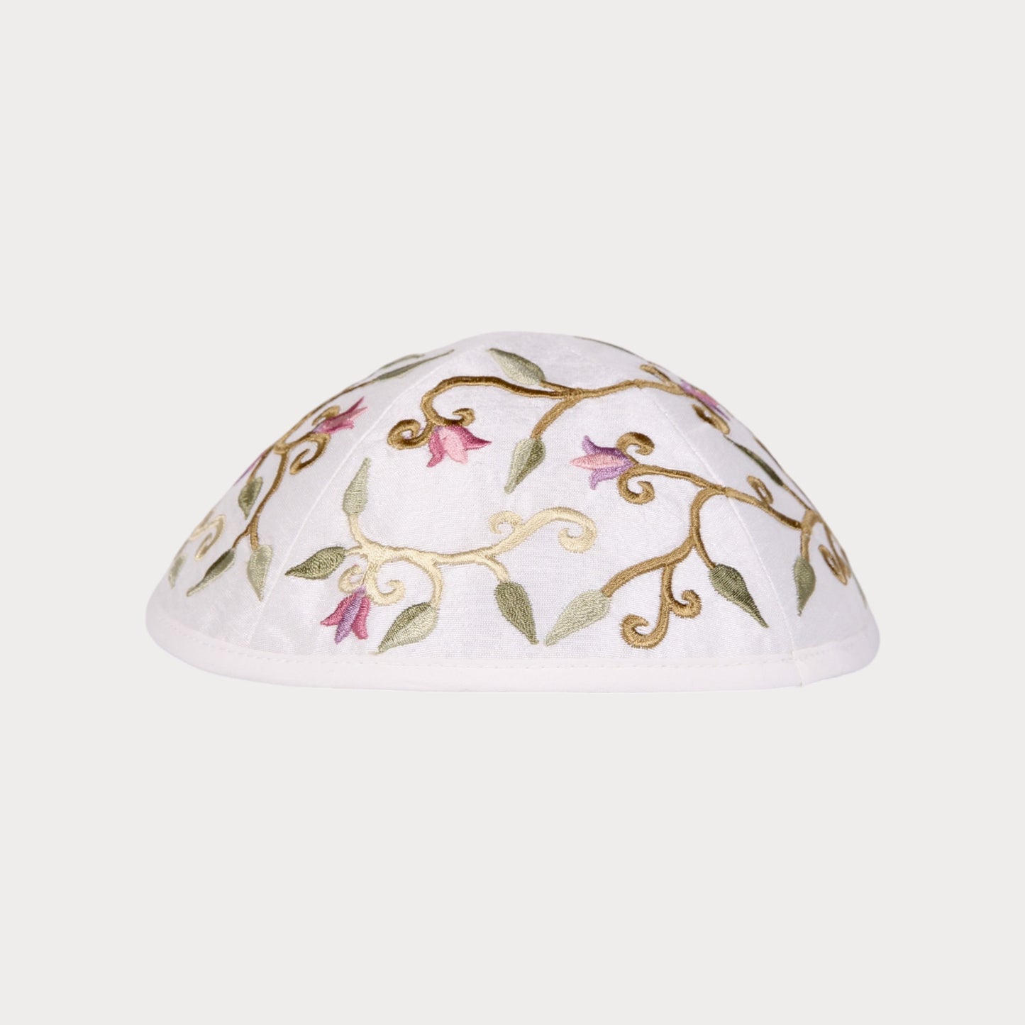 Kippah Emanuel - Embroidered - Flowers and leaves