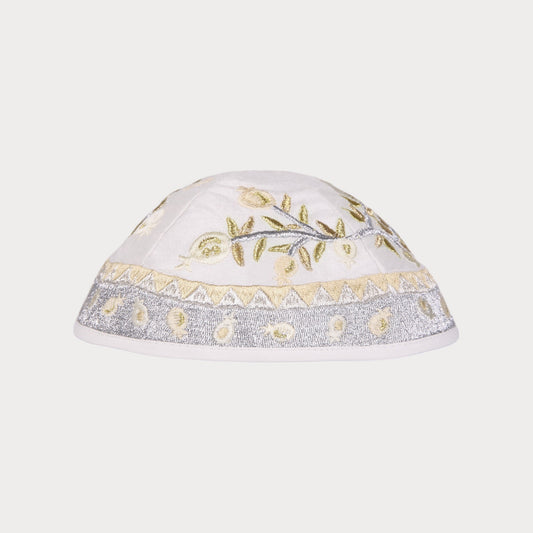 Kippah Emanuel - Embroidered - Pomegranates 1