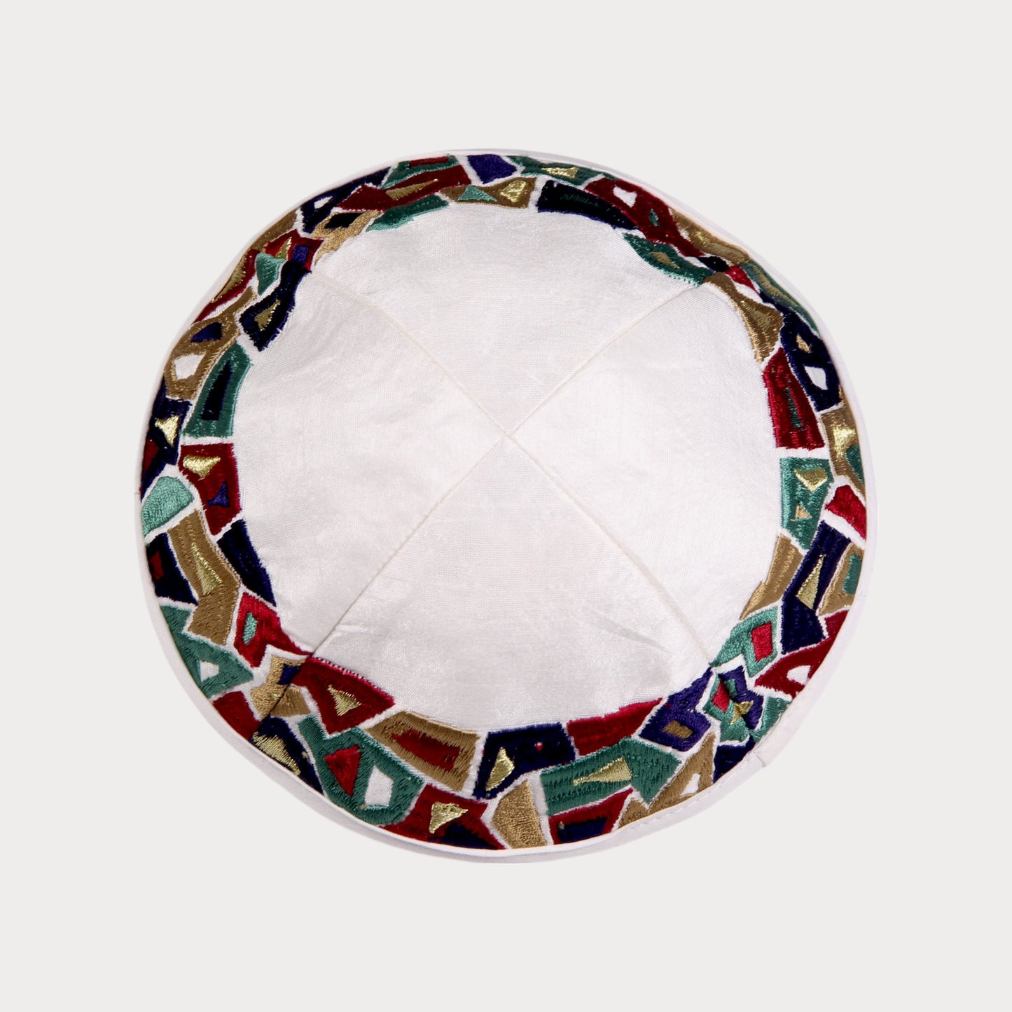 Kippah Emanuel - Embroidered - Geometric shapes