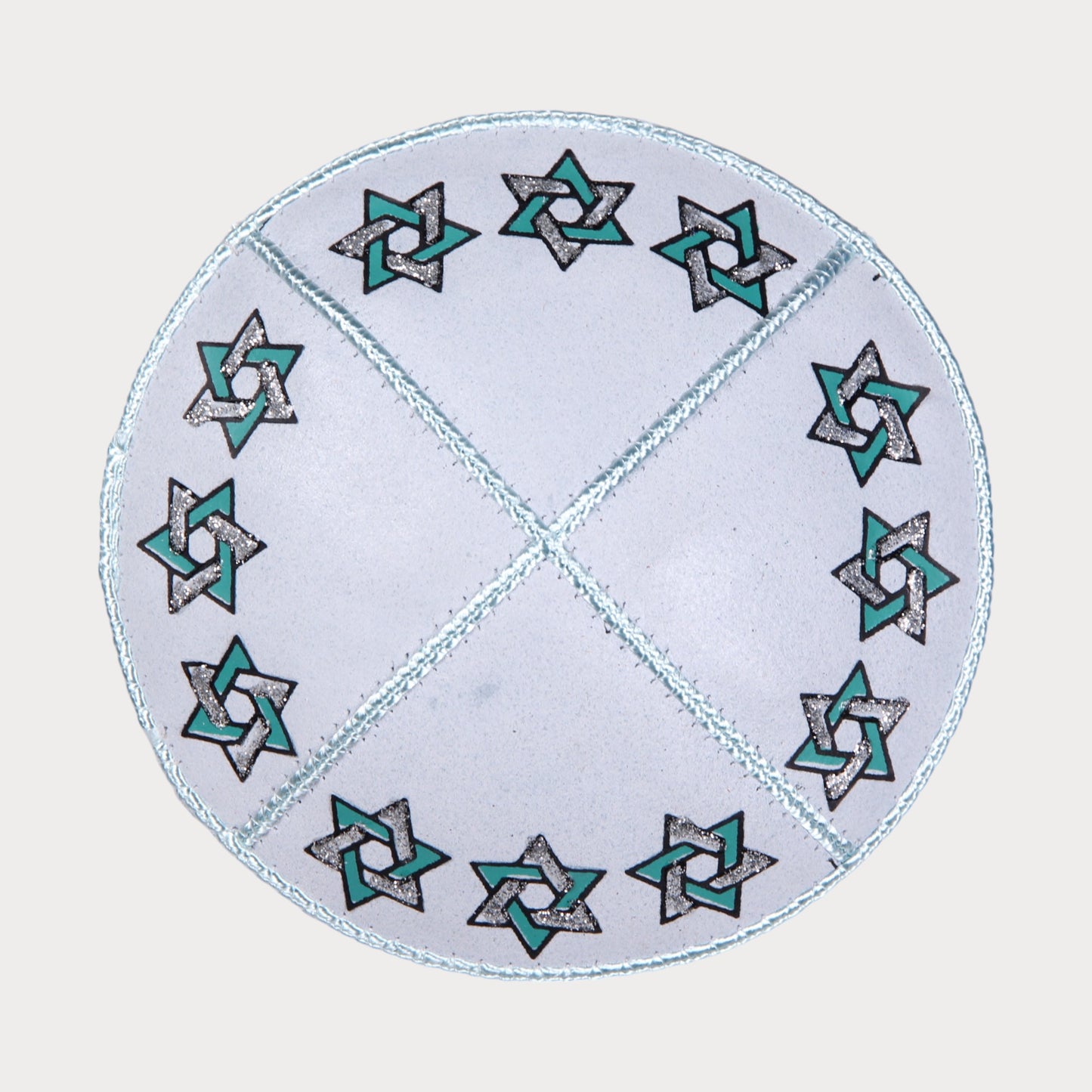 Kippah with Star of David - leather