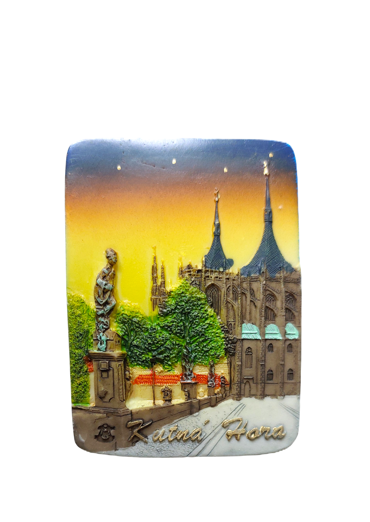 Ceramic Magnet - Kutná Hora - The Church of St. Barbara