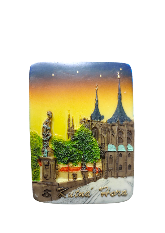 Ceramic Magnet - Kutná Hora - The Church of St. Barbara