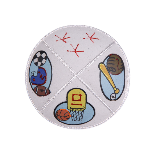 Children's Leather Kippah - Sports