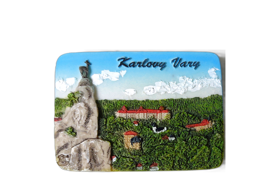 Keramický magnet - Karlovy Vary - okolí
