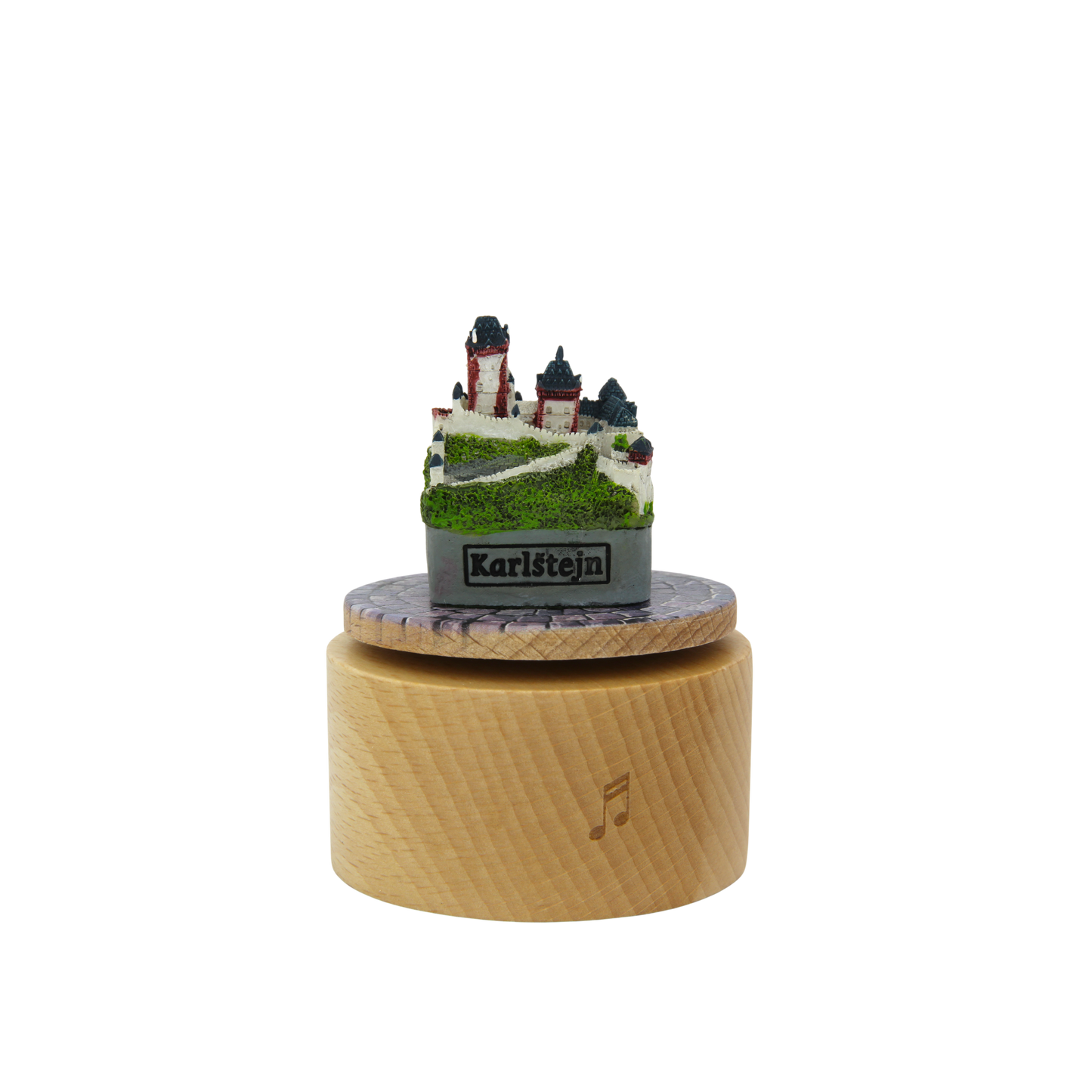 Otočná hrací skříňka - miniatura hradu Karlštejn