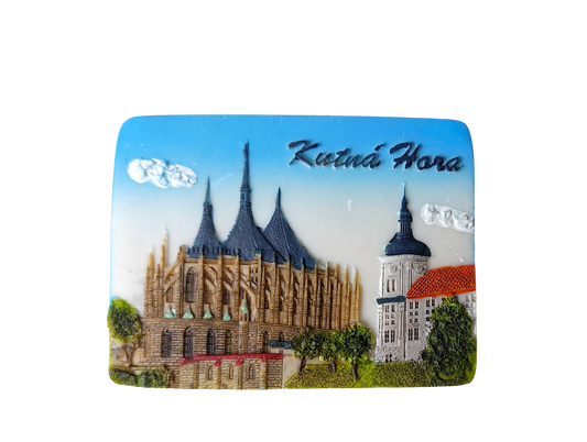 Ceramic Magnet - Kutná Hora - The Church of St. Barbara