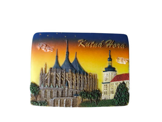Ceramic Magnet - Kutná Hora - The Church of St. Barbara