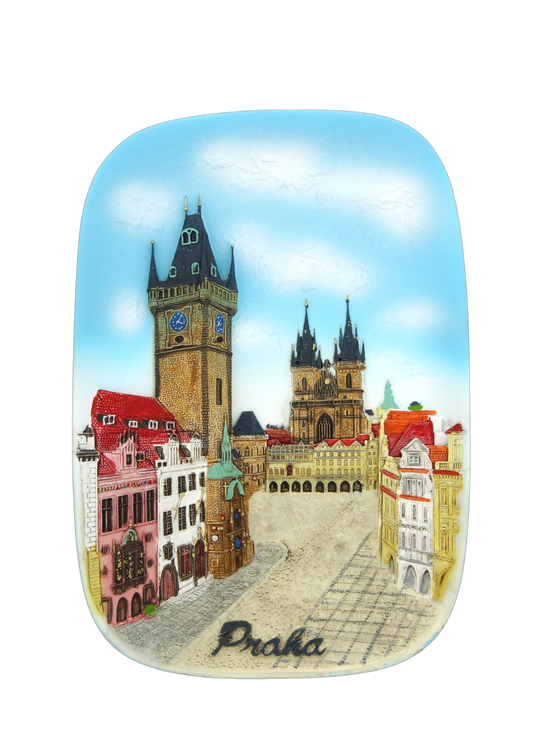 Ceramic Tile - Relief of the Old Town Square in Prague