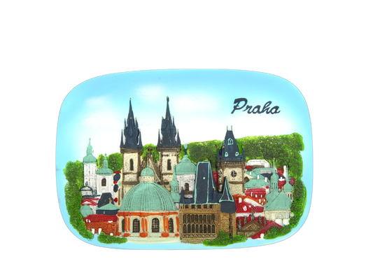 Ceramic Tile - Relief of Prague towers