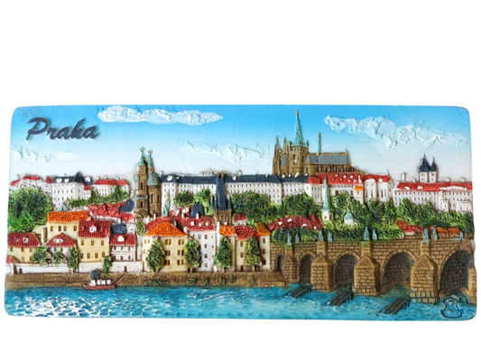Ceramic Panoramic Magnet - Prague Castle panorama