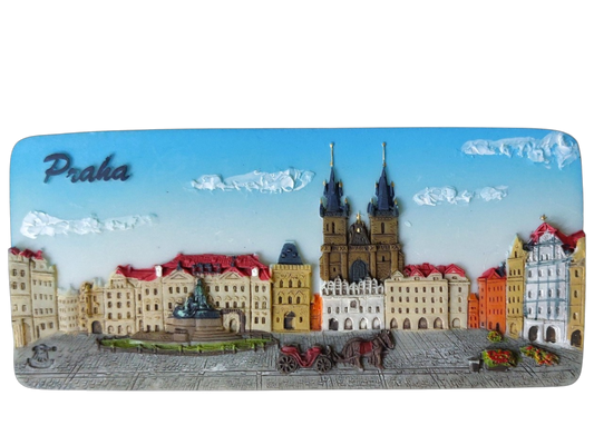 Ceramic Panoramic Magnet - Old Town Square
