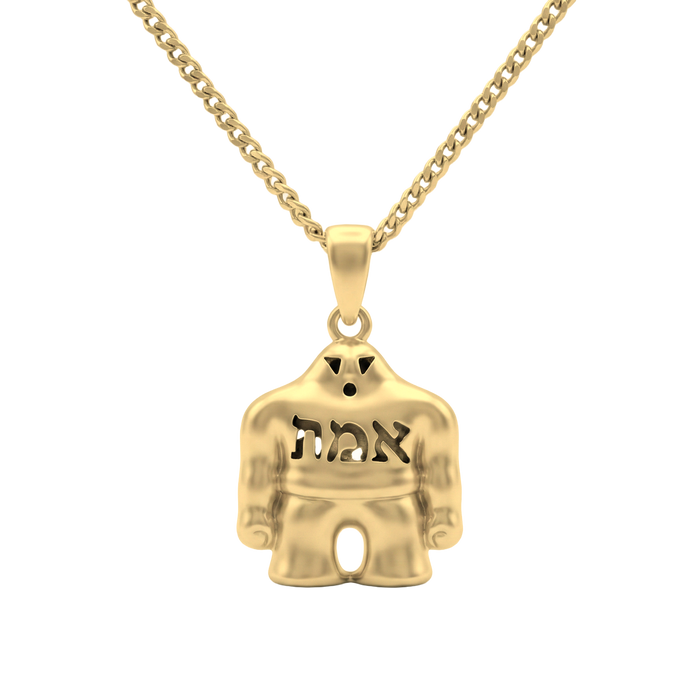 Gold-Plated Necklace Golem
