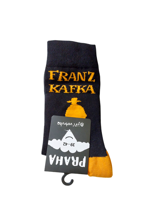 Franz Kafka - Black/Orange Socks