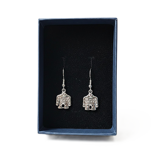 Silver Earrings Golem