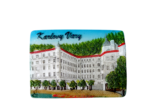 Keramický magnet - Karlovy Vary - Grandhotel Pupp