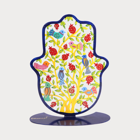 Hamsa stojící Emanuel - velká - granátová jablka