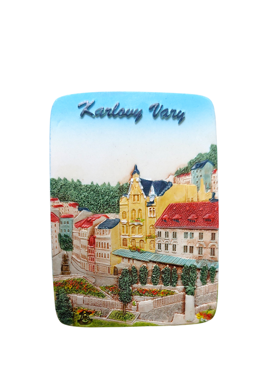 Keramický magnet - Karlovy Vary - Sadová ulice
