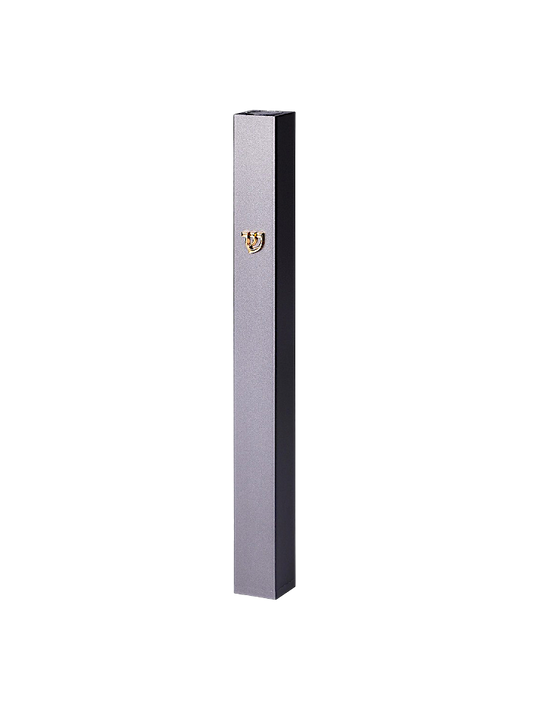 Aluminium Mezuzah - Dark Gray with Golden Shin