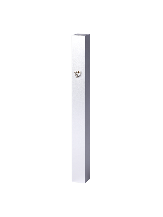 Aluminium Mezuzah - Silver with Silver Shin