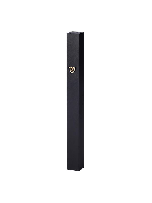 Aluminium Mezuzah - Black with Golden Shin