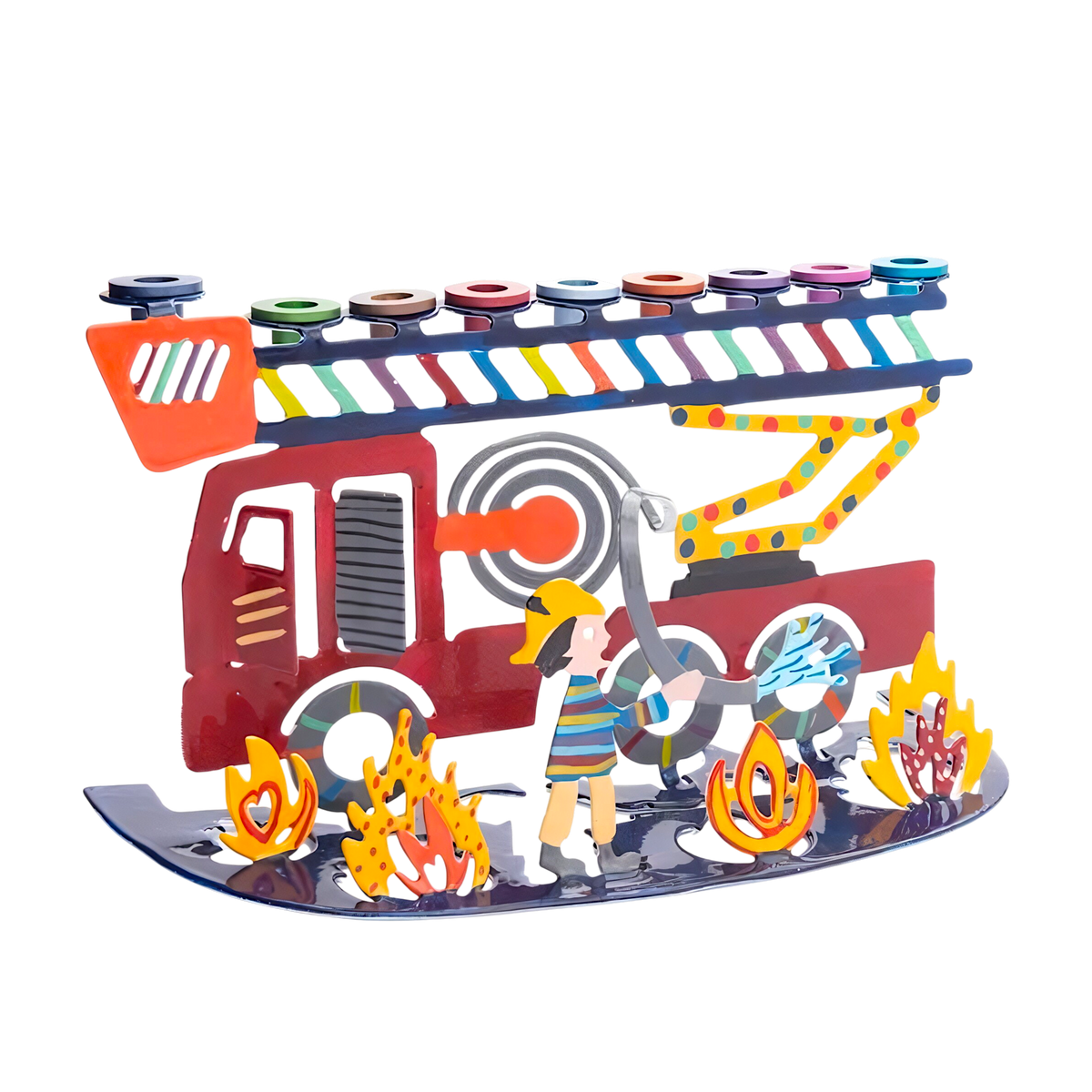 Chanukiah Menorah Emanuel - Fire Truck