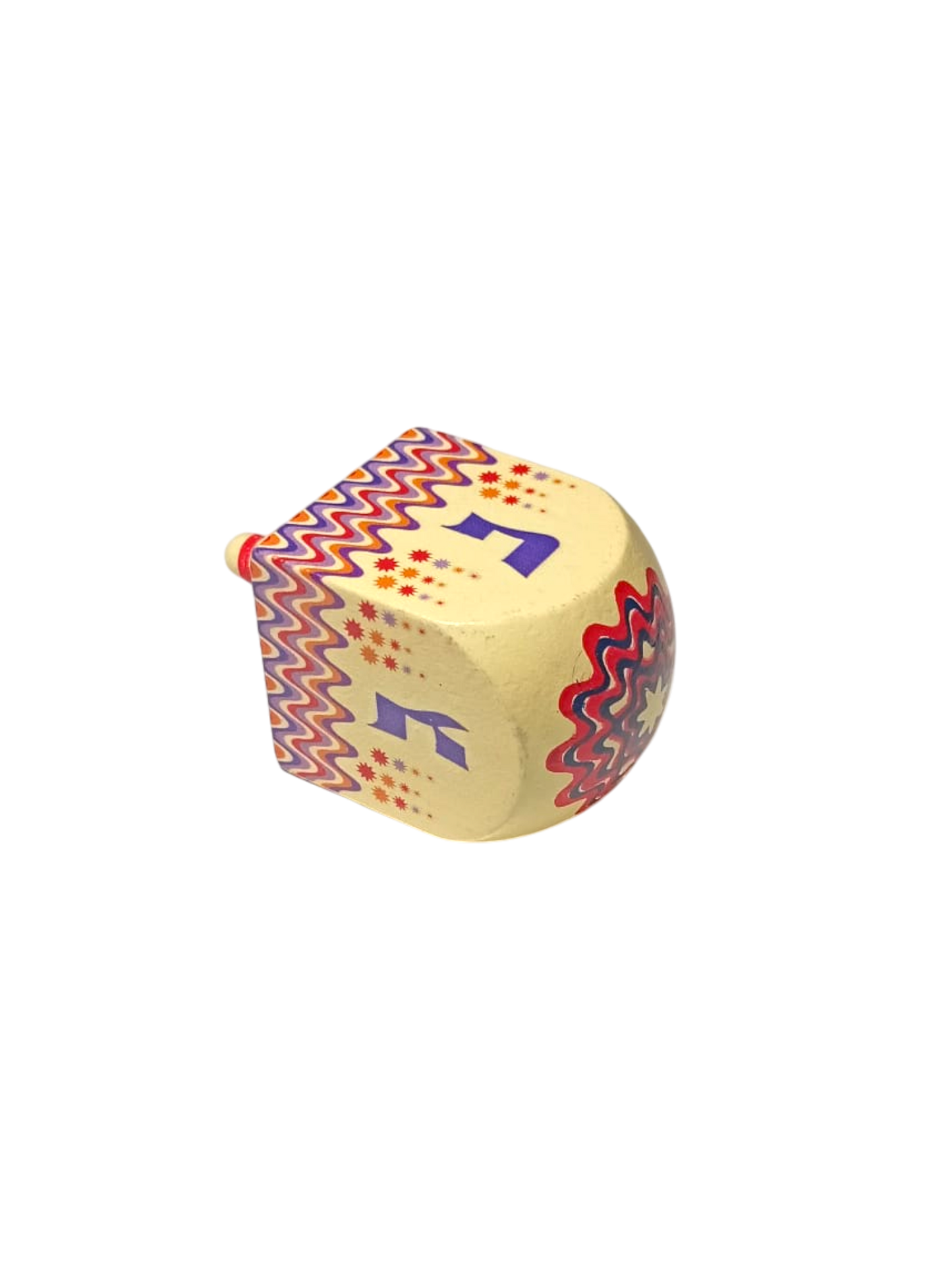 Wooden Dreidel - Funny Motifs - Beige