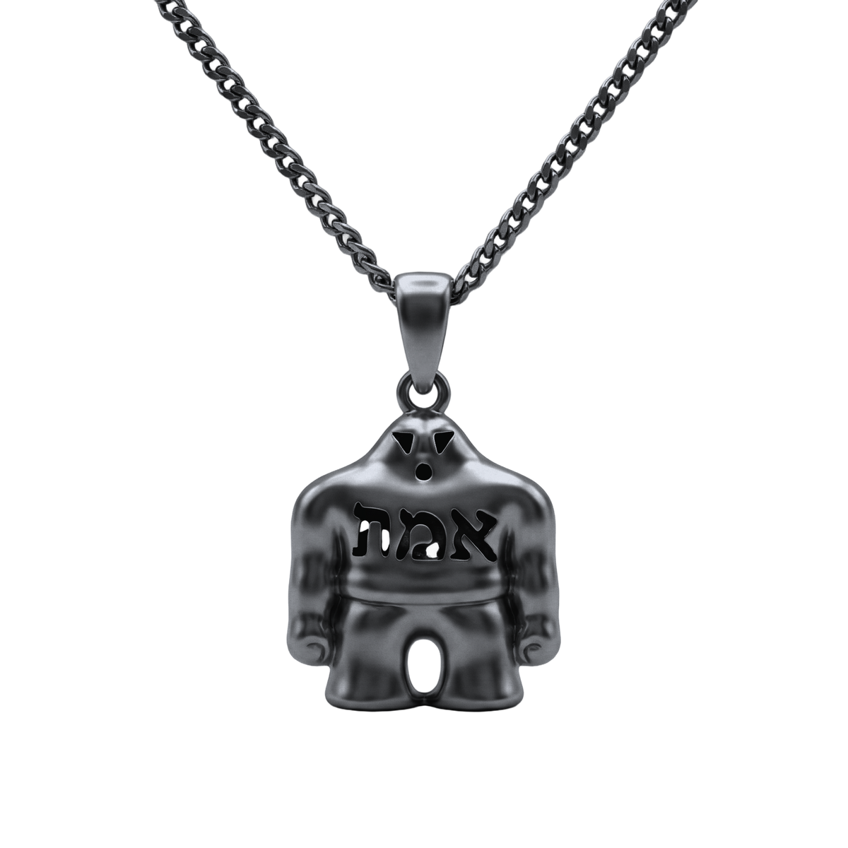 Black rhodium Golem necklace