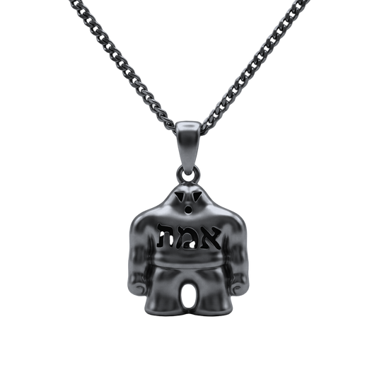 Black rhodium Golem necklace