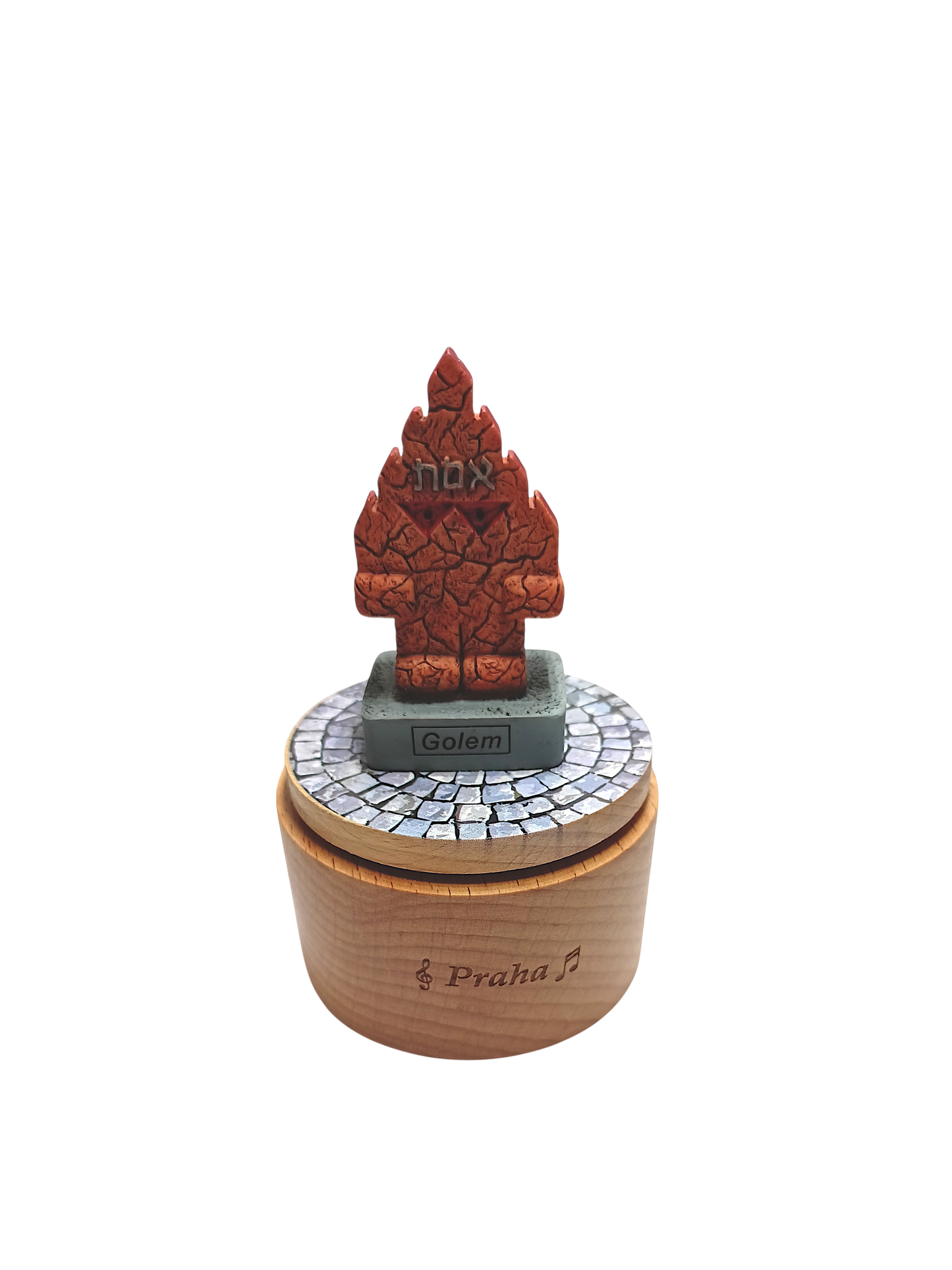 Otočná hrací skříňka - miniatura pražského Golema