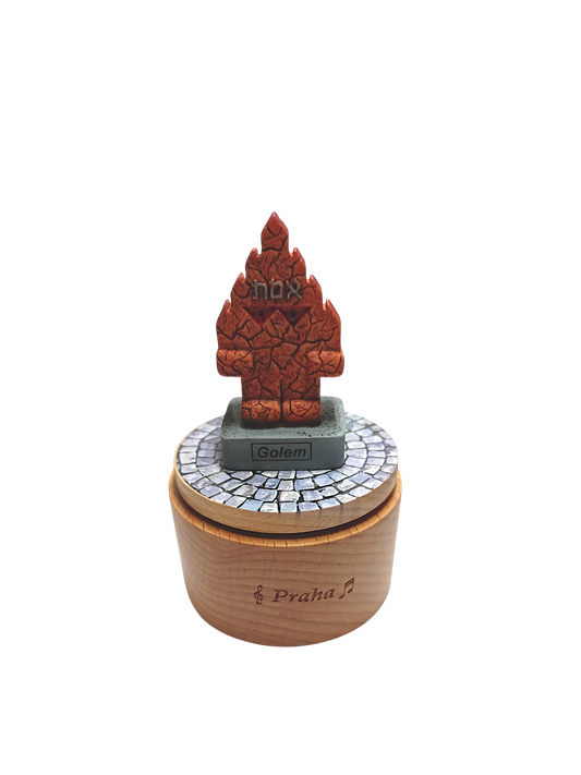 Rotating Music Box - Miniature of Golem of Prague