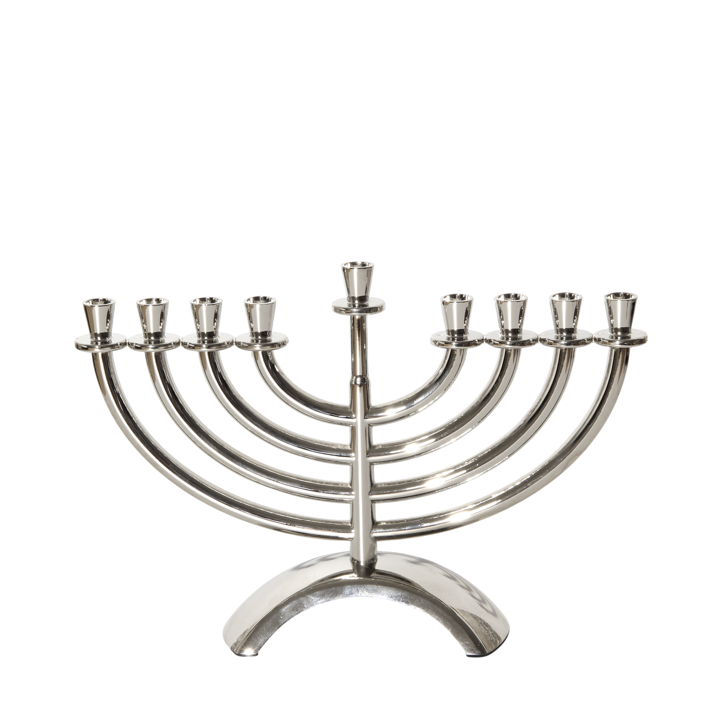 Chanukový svícen "Strom"- niklová barva