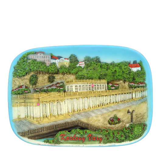 Keramická kachle - Mlýnská kolonáda v Karlových Varech