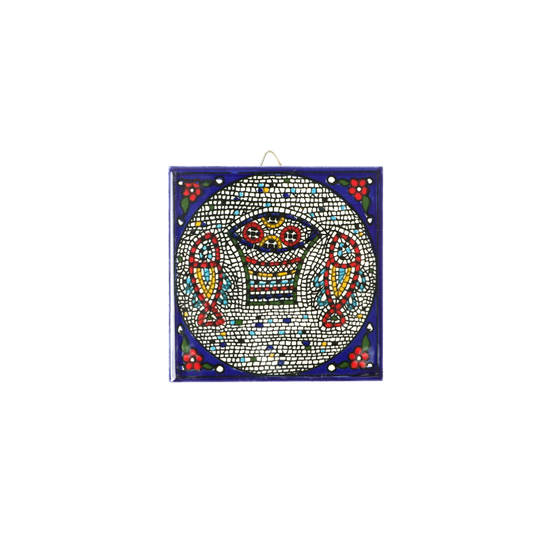 Armenian ceramic hanging Tile - Tabgha mosaic / small